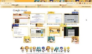 Google Chrome with Nendoroid theme