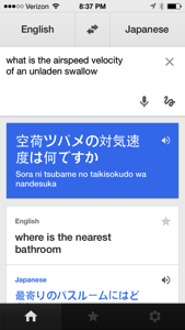 Google Translate screenshot